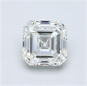 Diamante Natural 0.91 quilates, Asscher , Color I, claridad IF y certificado GIA