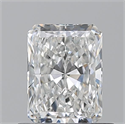 Natural Diamond 0.73 Carats, Radiant with  Cut, F Color, VVS1 Clarity and Certified by GIA