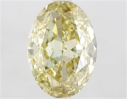 Picture of Lab Grown Diamond 3.35 Carats, Oval with  Cut, Fancy Yellow Color, VVS2 Clarity and Certified by IGI