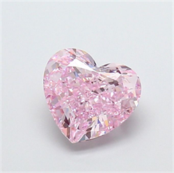 Picture of Lab Grown Diamond 2.00 Carats, Heart with  Cut, Fancy Intense Pink Color, VVS2 Clarity and Certified by IGI