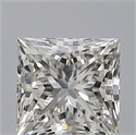 Natural Diamond 0.72 Carats, Princess with  Cut, H Color, IF Clarity and Certified by GIA