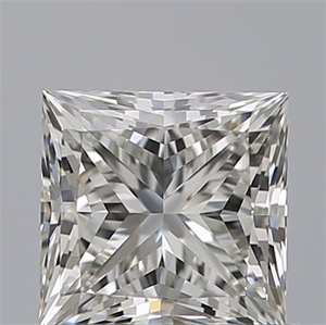 Picture of Natural Diamond 0.72 Carats, Princess with  Cut, H Color, IF Clarity and Certified by GIA