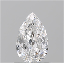 Diamante Natural 0.70 quilates, De pera , Color E, claridad VVS2 y certificado GIA