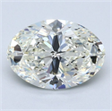 Natural Diamond 1.51 Carats, Oval with  Cut, J Color, VS1 Clarity and Certified by GIA
