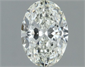 Natural Diamond 0.60 Carats, Oval with  Cut, I Color, VS1 Clarity and Certified by IGI