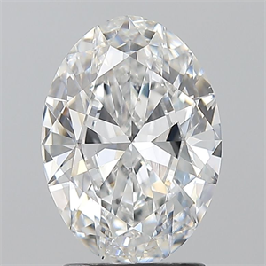 Picture of Natural Diamond 2.01 Carats, Oval with  Cut, E Color, VS2 Clarity and Certified by GIA
