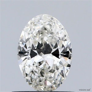 Picture of Natural Diamond 0.56 Carats, Oval with  Cut, J Color, VS1 Clarity and Certified by GIA
