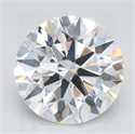 Lab Grown Diamond 2.08 Carats, Round with Ideal Cut, D Color, IF Clarity and Certified by IGI