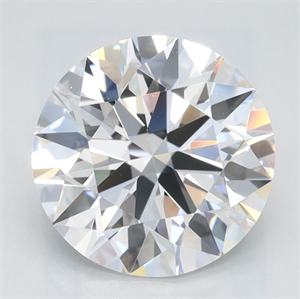 Picture of Lab Grown Diamond 2.08 Carats, Round with Ideal Cut, D Color, IF Clarity and Certified by IGI