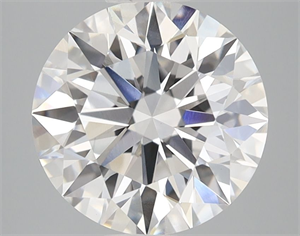 Picture of Lab Grown Diamond 3.07 Carats, Round with Ideal Cut, D Color, VVS2 Clarity and Certified by IGI