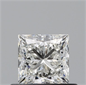 Natural Diamond 0.53 Carats, Princess with  Cut, H Color, VS1 Clarity and Certified by GIA