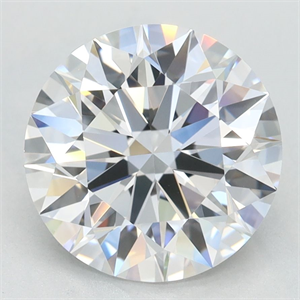 Picture of Lab Grown Diamond 2.84 Carats, Round with Excellent Cut, D Color, VVS1 Clarity and Certified by GIA