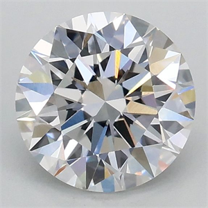 Picture of Lab Grown Diamond 1.08 Carats, Round with Ideal Cut, D Color, VVS2 Clarity and Certified by IGI