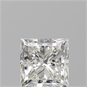 Natural Diamond 0.90 Carats, Princess with  Cut, J Color, VVS2 Clarity and Certified by GIA