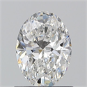 Natural Diamond 0.90 Carats, Oval with  Cut, F Color, SI1 Clarity and Certified by GIA