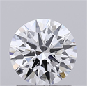 Lab Grown Diamond 1.07 Carats, Round with Ideal Cut, D Color, VVS1 Clarity and Certified by IGI