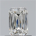 Natural Diamond 0.59 Carats, Radiant with  Cut, H Color, VVS1 Clarity and Certified by GIA