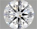 Lab Grown Diamond 1.09 Carats, Round with Ideal Cut, D Color, VVS2 Clarity and Certified by IGI