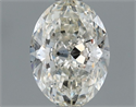 Natural Diamond 0.90 Carats, Oval with  Cut, I Color, VS2 Clarity and Certified by IGI