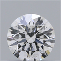 Natural Diamond 0.57 Carats, Round with Excellent Cut, F Color, SI1 Clarity and Certified by GIA