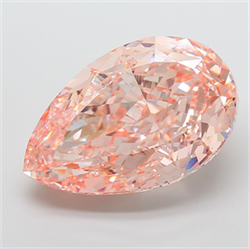 Picture of Lab Grown Diamond 35.06 Carats, Pear with  Cut, Fancy Intense Pink Color, VS1 Clarity and Certified by IGI