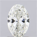 Natural Diamond 0.62 Carats, Oval with  Cut, I Color, VVS1 Clarity and Certified by GIA