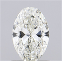 Natural Diamond 0.62 Carats, Oval with  Cut, I Color, VVS1 Clarity and Certified by GIA