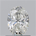 Natural Diamond 0.76 Carats, Oval with  Cut, H Color, VVS2 Clarity and Certified by GIA