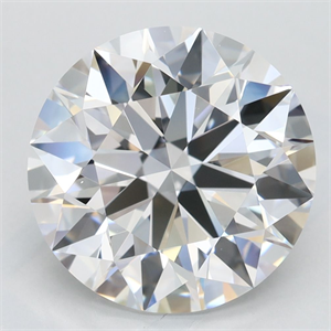 Picture of Lab Grown Diamond 4.17 Carats, Round with Excellent Cut, D Color, IF Clarity and Certified by GIA