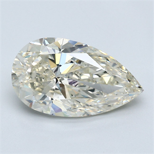 Picture of Natural Diamond 4.01 Carats, Pear with  Cut, L Color, VVS2 Clarity and Certified by GIA