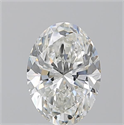 Natural Diamond 1.01 Carats, Oval with  Cut, H Color, SI1 Clarity and Certified by GIA