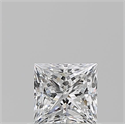 Natural Diamond 0.63 Carats, Princess with  Cut, E Color, VS2 Clarity and Certified by GIA