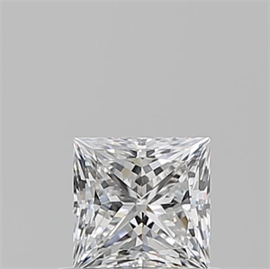 Picture of Natural Diamond 0.63 Carats, Princess with  Cut, E Color, VS2 Clarity and Certified by GIA