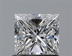 Picture of Natural Diamond 0.70 Carats, Princess with  Cut, E Color, VS1 Clarity and Certified by GIA
