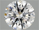 Lab Grown Diamond 2.56 Carats, Round with Ideal Cut, F Color, VVS2 Clarity and Certified by IGI