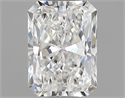 Natural Diamond 0.63 Carats, Radiant with  Cut, F Color, VVS2 Clarity and Certified by GIA
