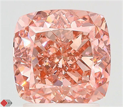 Picture of Lab Grown Diamond 3.01 Carats, CUSHION MODIFIED with  Cut, Fancy Vivid Pink Color, VS1 Clarity and Certified by IGI