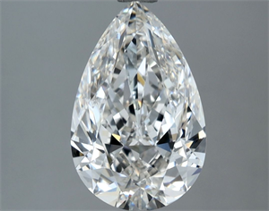 Picture of Natural Diamond 2.05 Carats, Pear with  Cut, I Color, VVS1 Clarity and Certified by GIA