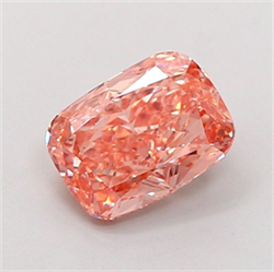 Picture of Lab Grown Diamond 1.34 Carats, CUSHION MODIFIED with  Cut, Fancy Intense Pink Color, VS1 Clarity and Certified by IGI
