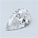 Natural Diamond 5.02 Carats, Pear with  Cut, D Color, SI2 Clarity and Certified by GIA