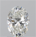 Natural Diamond 1.20 Carats, Oval with  Cut, H Color, VVS1 Clarity and Certified by GIA