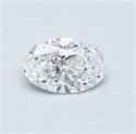Natural Diamond 0.50 Carats, Oval with  Cut, D Color, I1 Clarity and Certified by GIA