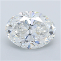 Natural Diamond 2.80 Carats, Oval with  Cut, F Color, VS2 Clarity and Certified by GIA