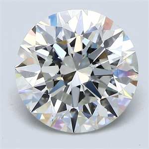 Picture of Natural Diamond 2.51 Carats, Round with Excellent Cut, I Color, VVS2 Clarity and Certified by GIA