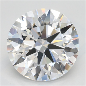 Picture of Lab Grown Diamond 3.58 Carats, Round with Excellent Cut, D Color, VVS1 Clarity and Certified by GIA