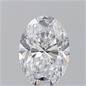 Natural Diamond 0.90 Carats, Oval with  Cut, D Color, VS2 Clarity and Certified by GIA