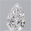 Natural Diamond 0.51 Carats, Pear with  Cut, D Color, VS2 Clarity and Certified by GIA