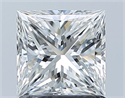 Natural Diamond 1.00 Carats, Princess with  Cut, F Color, VS1 Clarity and Certified by GIA