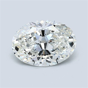 Picture of Natural Diamond 1.01 Carats, Oval with  Cut, H Color, SI1 Clarity and Certified by GIA
