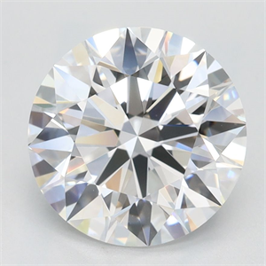 Picture of Lab Grown Diamond 2.43 Carats, Round with Ideal Cut, D Color, VVS1 Clarity and Certified by IGI